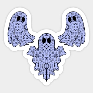 Halloween Ghost Native Ojibwe Floral by Niibidoon Sticker